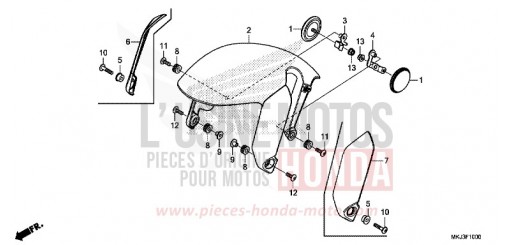 KOTFLUEGEL, VORNE CB1000RAJ de 2018